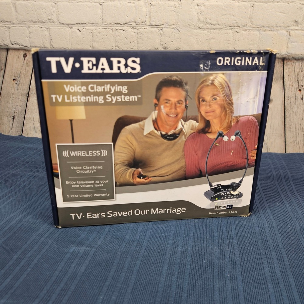 TV Ears Original Voice Clarifying Wireless TV Listening System 5.0 Analog 11641